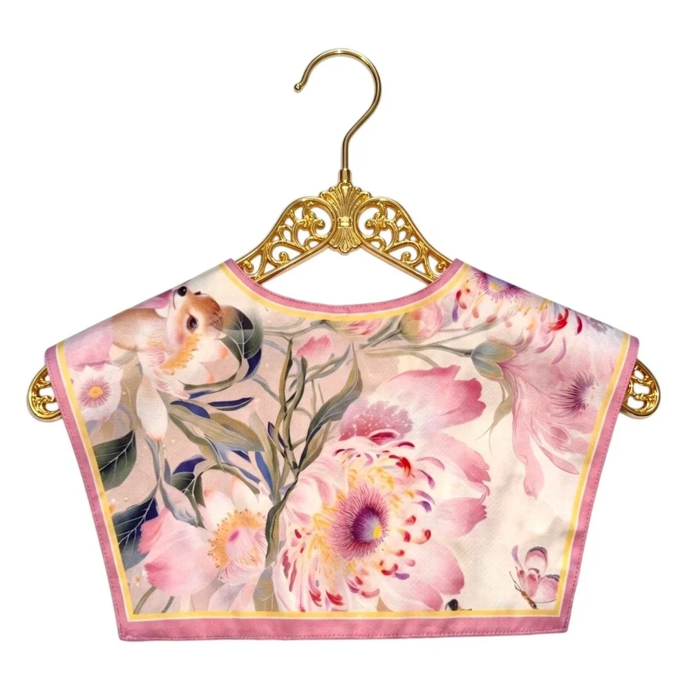 Fine Art Print Detachable Collar‎ Neck Scarf Atomic Whimsy Storybook Sailor Bib
